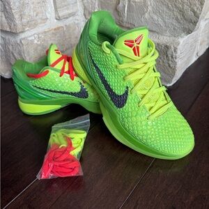 Nike Green and Red Athletic Shoes